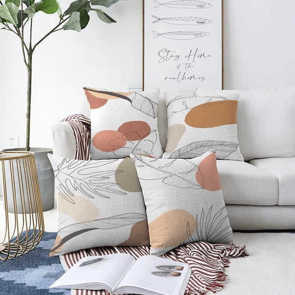 4 spilvendrānu komplekts Minimalist Cushion Covers Uma, 55 x 55 cm