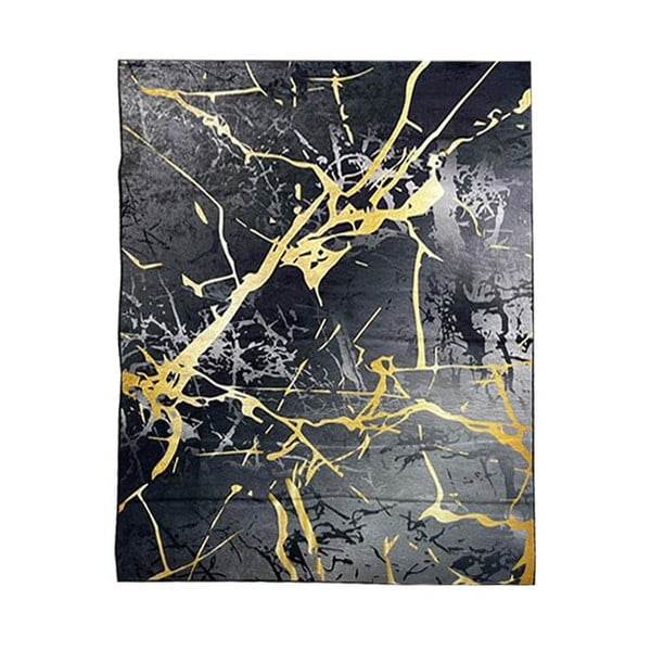 Melns/zelta krāsas paklājs 140x80 cm Modern Design – Rizzoli