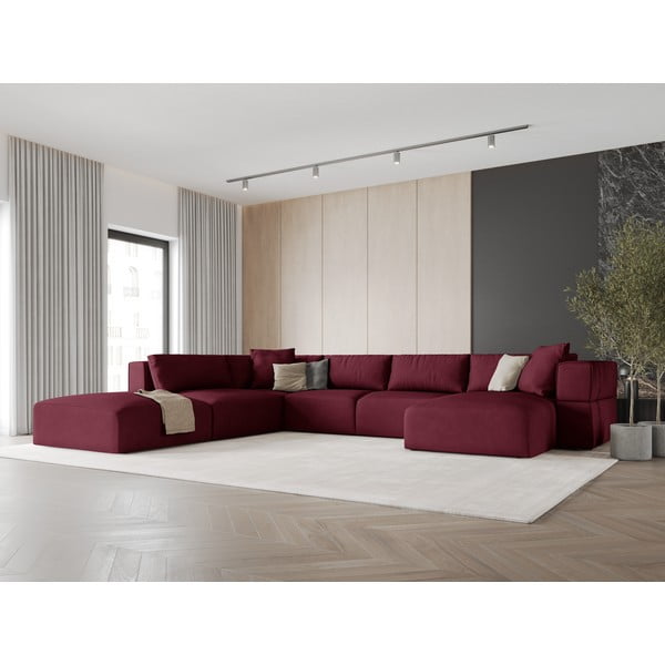 Bordo stūra dīvāns (ar kreiso stūri/U veida) Esther – Milo Casa-image-1