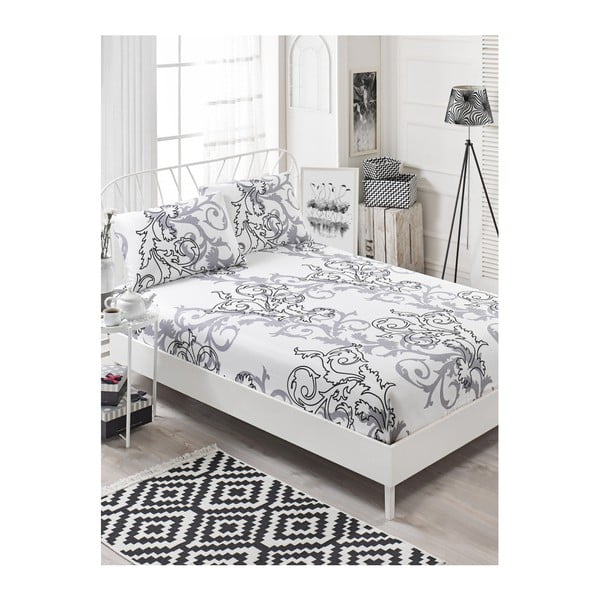 Elastīgas gultas pārklāji un 2 spilvendrānas vienvietīgai gultai Garriso Lestono, 160 x 200 cm
