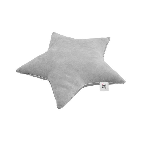 Pelēks bērnu veļas spilvens zvaigznes formā BELLAMY Velvet-image-1