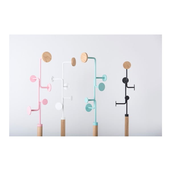 Ozola masīvkoka pakaramais ar rozā detaļu Gazzda Hook-image-1