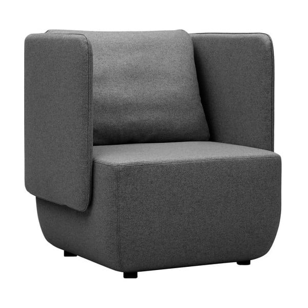 Antracīta pelēks atpūtas krēsls ar zemu atzveltni Softline Opera Low-image-2