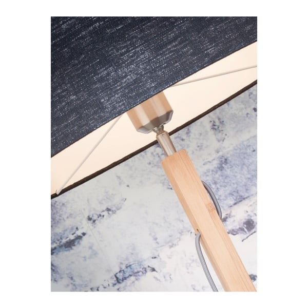 Stāvlampa ar tumši pelēku abažūru un bambusa struktūru Good&Mojo Fuji-image-4