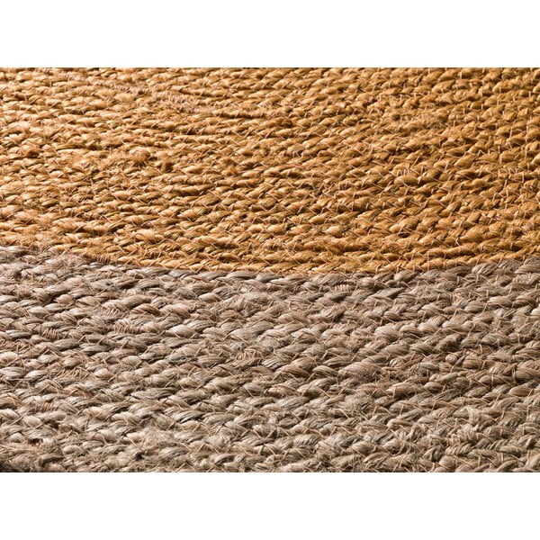 Sinepju dzeltens/dabīga toņa apaļš paklājs ø 120 cm Mahon – Universal-image-2