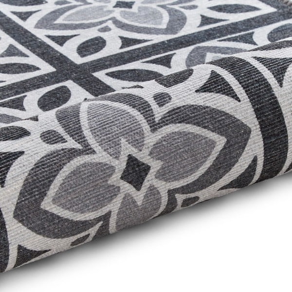 Tumši pelēks mazgājams celiņa paklājs 76x230 cm Victoria Grey – Think Rugs-image-3