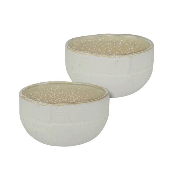 Baltas/bēšas akmens bļodiņas (2 gab.) Sand Grain – Mette Ditmer Denmark