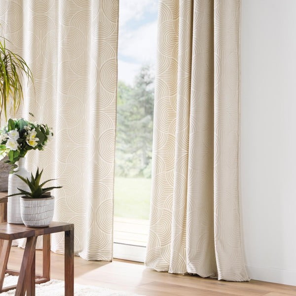 Bēšs samta aizkars 135x260 cm Eva – douceur d'intérieur-image-1