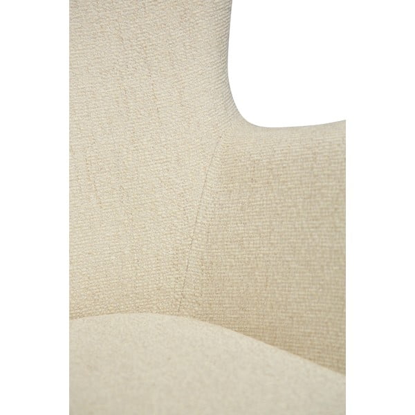 Krēmkrāsas atpūtas krēsls no buklē auduma Glam – DAN-FORM Denmark-image-1
