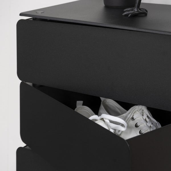 Melna metāla kumode 37x99x26 cm Joey – Spinder Design-image-2