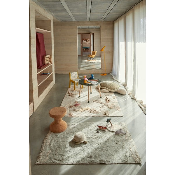 Bēšs kokvilnas bērnu rotaļu paklājs 140x200 cm Seabed – Lorena Canals-image-1