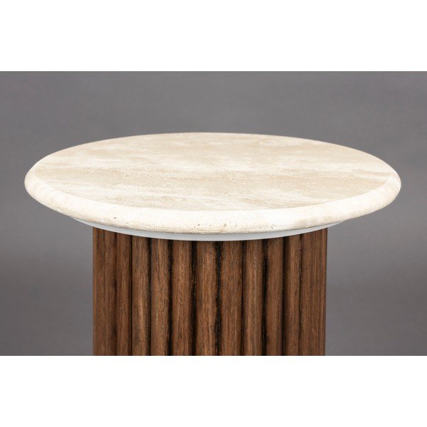 Apaļš sānu galdiņš ar akmens galda virsmu ø 35 cm Arda – Dutchbone-image-2