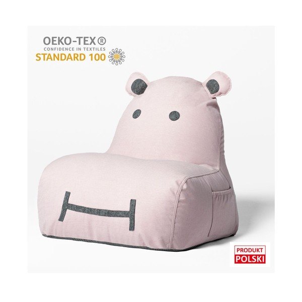 Gaiši rozā bērnu sēžammaiss Hippo – The Brooklyn Kids-image-2