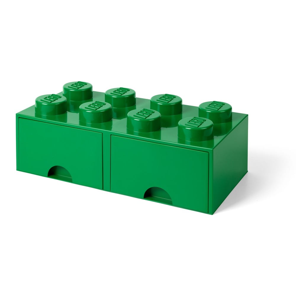 Zaļa uzglabāšanas kaste ar 2 atvilktnēm LEGO®