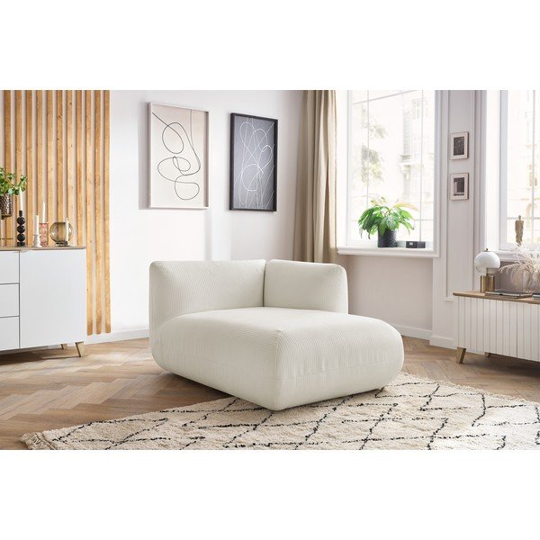 Balts velveta modulārais dīvāns (ar labo stūri) Lecomte – Bobochic Paris-image-1