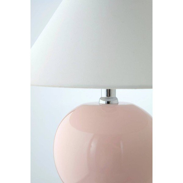 Gaiši rozā/krēmkrāsas keramikas galda lampa (augstums 29 cm) Karamell – Jotex-image-4