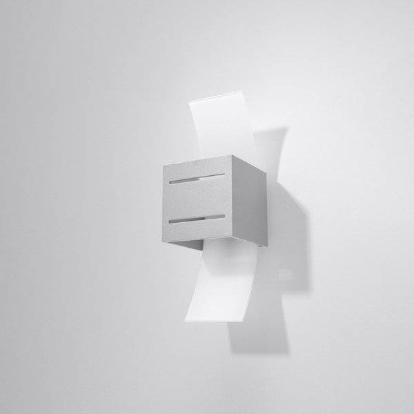 Pelēka sienas lampa Carlo – Sollux