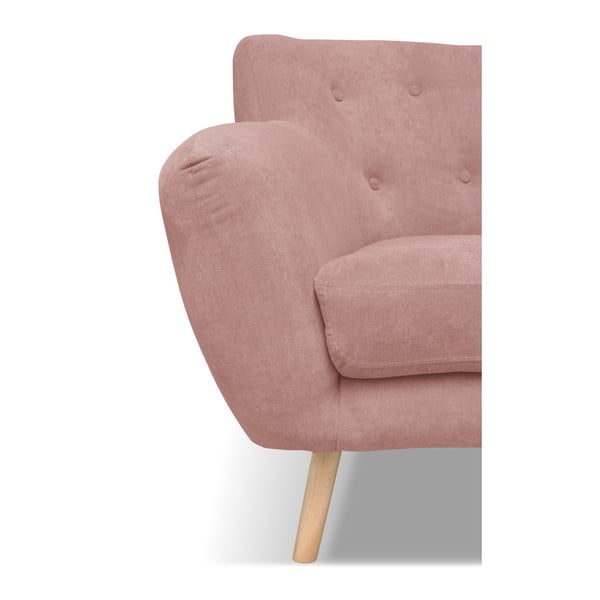 Gaiši rozā dīvāns Cosmopolitan Design London, 192 cm-image-3