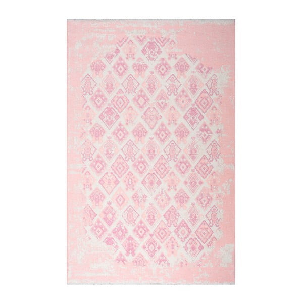 Abpusējs balts un rozā paklājs Vitaus Nunna, 125 x 180 cm