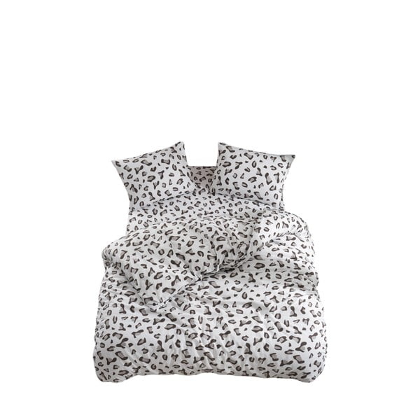 Balta/pelēka vienguļamā gultas veļa ar palagu 160x220 cm Modern – Mila Home