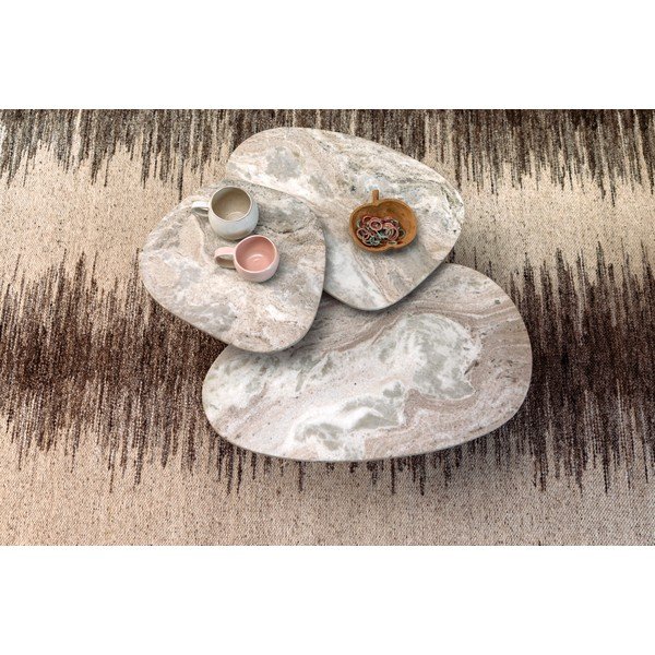 Brūni/bēši žurnālgaldiņi (3 gab.) ar marmora virsmu 41x73 cm Suki – Dutchbone-image-3