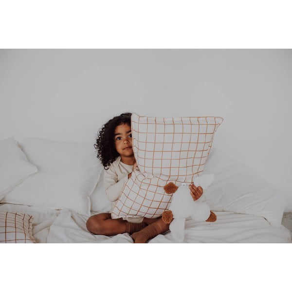 Bēšs bērnu gultiņas komplekts Camel Check – Malomi Kids-image-3