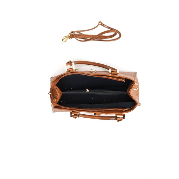 Eleganta ādas somiņa 1078 Cognac-image-4