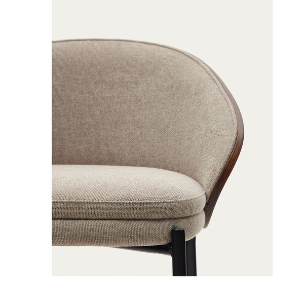 Brūns/bēšs bāra krēsls (sēdekļa augstums 65 cm) Eamy – Kave Home-image-2