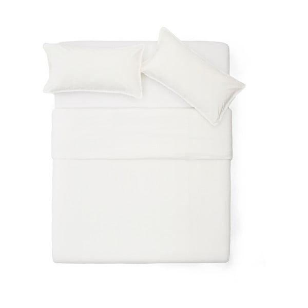 Krēmkrāsas divguļamā gultas veļa no kokvilnas perkala 240x220 cm Sifinia – Kave Home