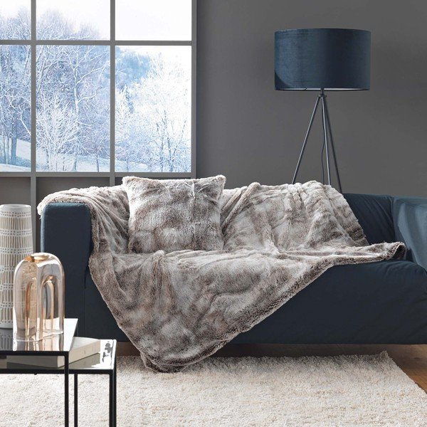 Dekoratīvais spilvens no mākslīgās kažokādas 45x45 cm Antartic – douceur d'intérieur-image-1