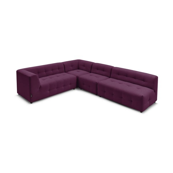 Tumši violets stūra dīvāns (kreisais stūris) Kleber – Bobochic Paris-image-3