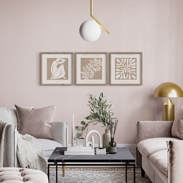 Gleznas (3 gab.) 30x30 cm Matisse – Styler-image-1