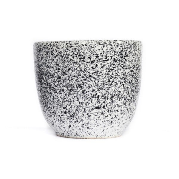 Balta un melna keramikas krūze ÅOOMI Mess, 200 ml