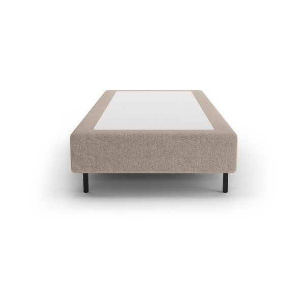 Bēša polsterēta vienvietīga gulta bez galvgaļa 90x200 cm Whale – Micadoni -image-2