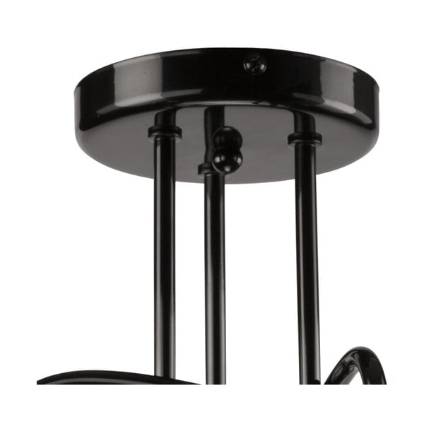 Melna griestu lampa bez abažūra 36x36 cm Camilla – LAMKUR-image-2