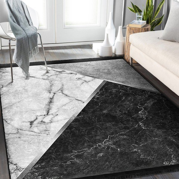 Balts/melns paklājs 80x150 cm – Mila Home-image-4