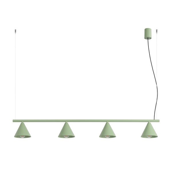 Salvijas zaļa tērauda piekaramā lampa Zylo – Sollux