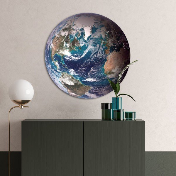 Glezna ø 70 cm Blue Marble – Malerifabrikken-image-1