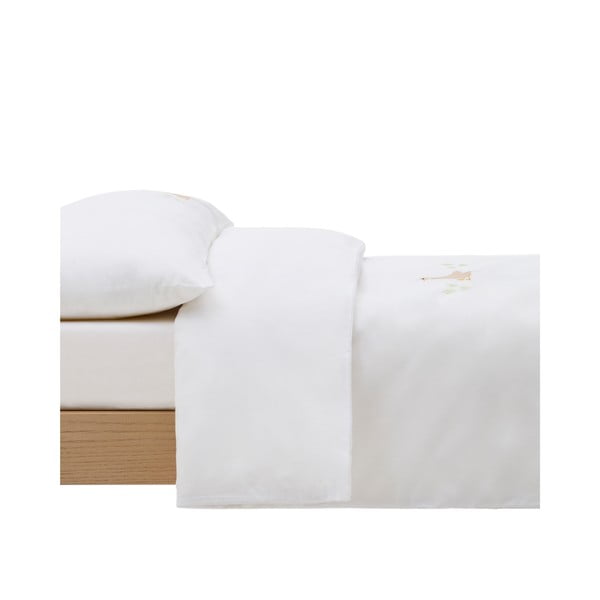 Balta bērnu gultas veļa bērnu gultiņai no kokvilnas perkala 70x140 cm Milu – Kave Home