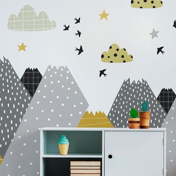 Sienas uzlīme Ambiance Giant Kid Sticker Scandinavian Mountains Henrika-image-4