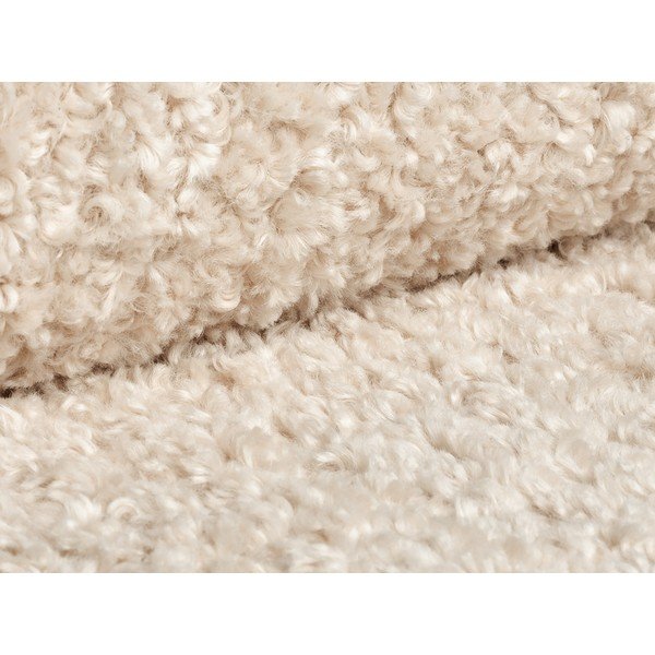 Bēšs pufs no buklē auduma Dia – Micadoni -image-2