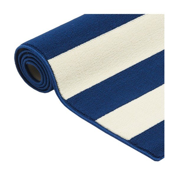 Zils un balts āra paklājs Floorita Stripes, 133 x 190 cm-image-2