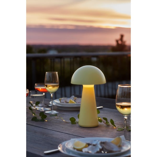 Dzeltena LED galda lampa ar tālvadību (augstums 28 cm) Sam – Sirius-image-1