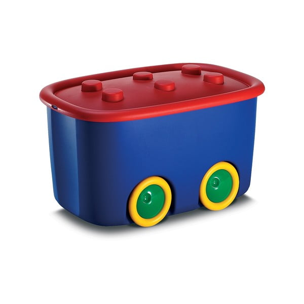 Zila plastmasas uzglabāšanas kaste bērniem 58x39x32 cm Funny Box – KIS