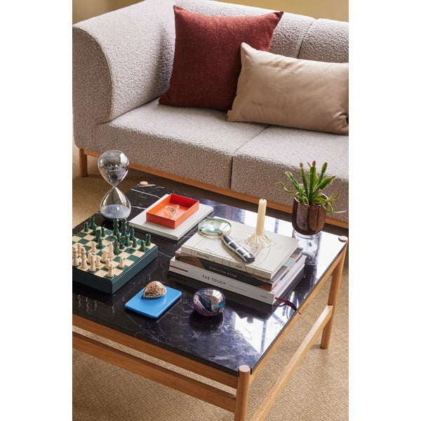 Melns/dabīga toņa marmora žurnālgaldiņš 80x80 cm Raw – Hübsch-image-1