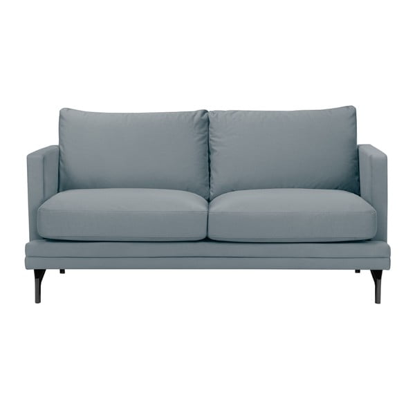 Pelēks dīvāns ar kāju balstu melnā krāsā Windsor & Co Sofas Jupiter