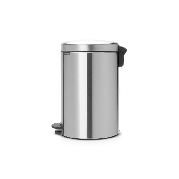Matētas sudraba krāsas tērauda atkritumu tvertne ar pedāli 20 l NewIcon – Brabantia-image-1