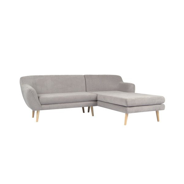 Gaiši pelēks trīsvietīgs dīvāns ar labo stūri Mazzini Sofas Sardaigne-image-3