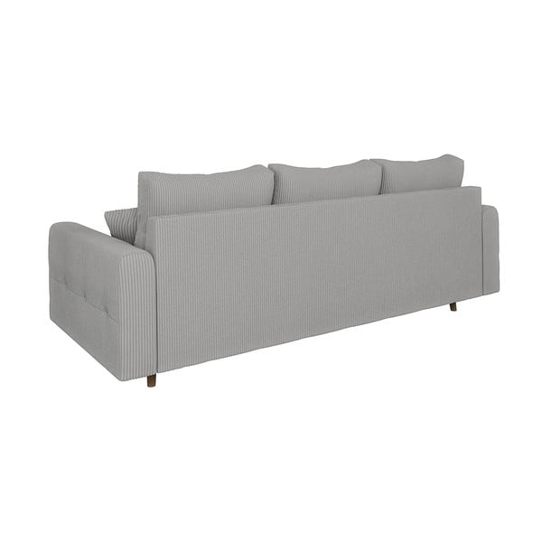 Gaiši pelēks velveta dīvāns 210 cm Ariella – Ropez-image-2