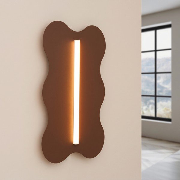 Brūna metāla sienas lampa KLOVER – Thoro-image-1